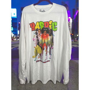 Size 1X Barbie White long sleeve t crew neck top African American ethnic black